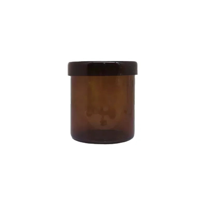 16oz High Borosilicate Glass Jars for Candle Making Amber Brown Candle Jars Empty Heat Resistant Candle Jar with Glass Lid