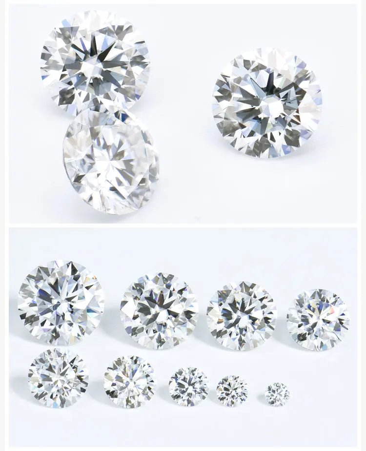 Top Quality D Color White Round Brilliant Cut  Loose Moissanite