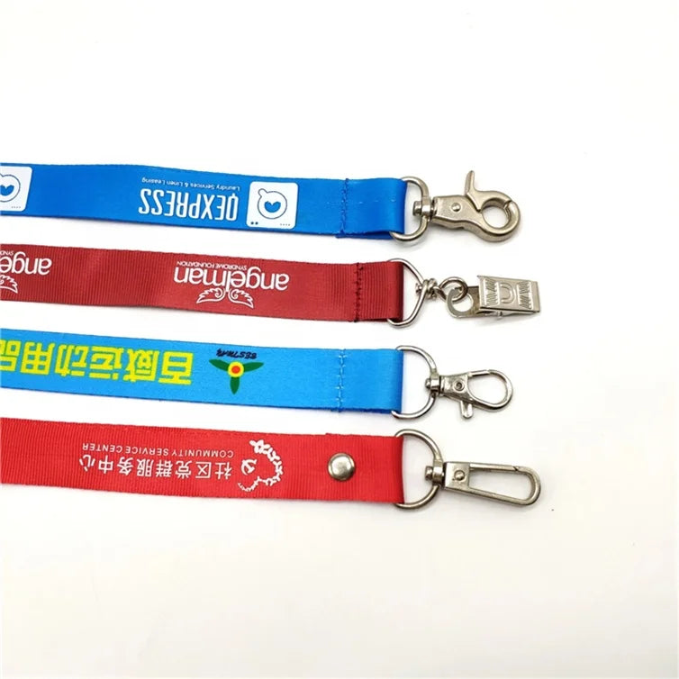 Custom Logo Retractable Keychain Neck Lanyard Metal Hooks Polyester Material ID Card Holder for Exhibitions Personalized Use