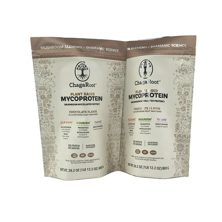 Custom Printed Mylar Bags with Zipper  Packing Pouch Aluminum Foil Moisture-proof Stand up Pouch for Food Storage