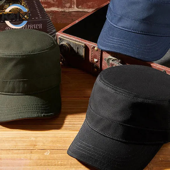 Wholesale Outdoor Sun Visor Big Size Baseball Cap Retro Cotton Custom Logo Unisex Fat Top Cadet Hat