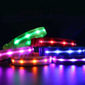 LINLI Available in 8 Colors USB Rechargeable Loop LED Dog Necklace Collar Make Your Dog Visible Safe and Seen Flashing Dog Light