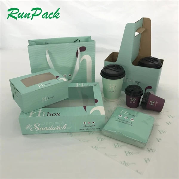 Wholesale Price Embossed Coffee Tea Paper Cup with Holder Disposable Food Container for Whisky Beverage Shops Recycled Materials