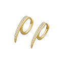 New Fashion Rhinestone Hoop Earrings for Women Shiny Small Circle Zirconia Earrings Girl Party Engagement Jewelry Gifts