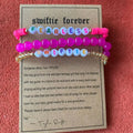 Hot Selling Taylor Inspired Swiftie Friendship Bracelets Custom Bohemian Polymer Clay Letter Glass Crystal Beads Bracelet Set