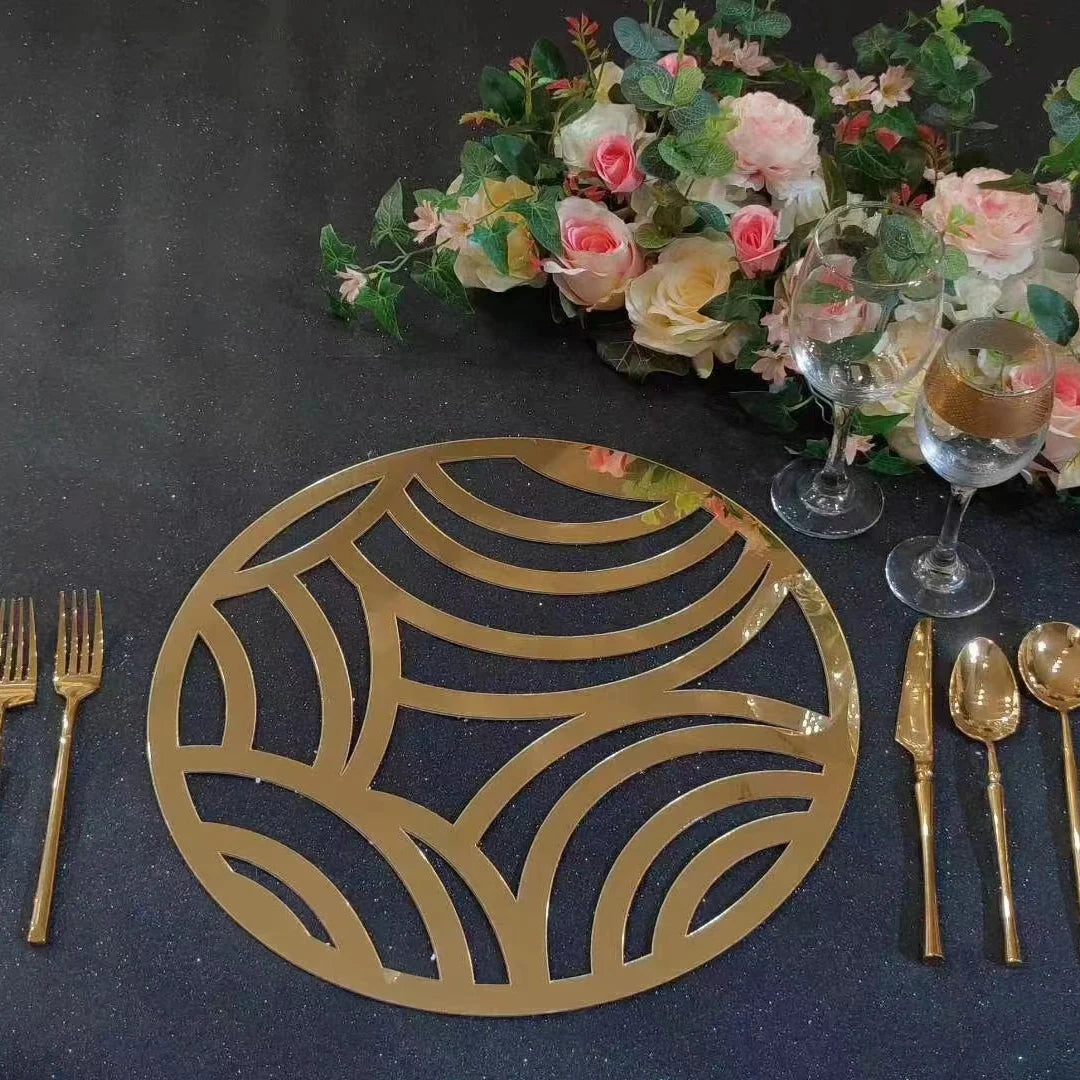 Wedding Supplies Table Charger Plate Dinnerware Decoration Acrylic Placemats