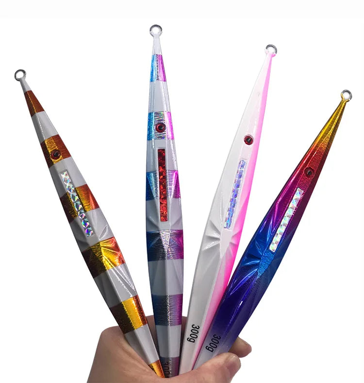 150g 200g 250g300 400 Saltwater Lure Peche Fishing Metal Jigging Head with Spinner Blade Fast Slow Fall Pitch Jig Fish Lure Bait