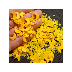 500g Mixed Yellow Star Moon Polymer Slice Hot Clay Sprinkles for Slime Filling DIY Toys Accessories Crafts
