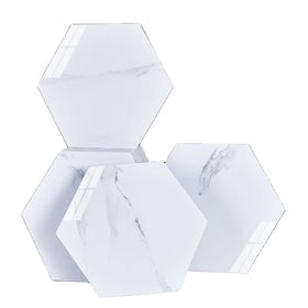 Factory Supply Peel and Stick 3D Wall Panel Marble Self Adhesive Hexagon Wallpaper