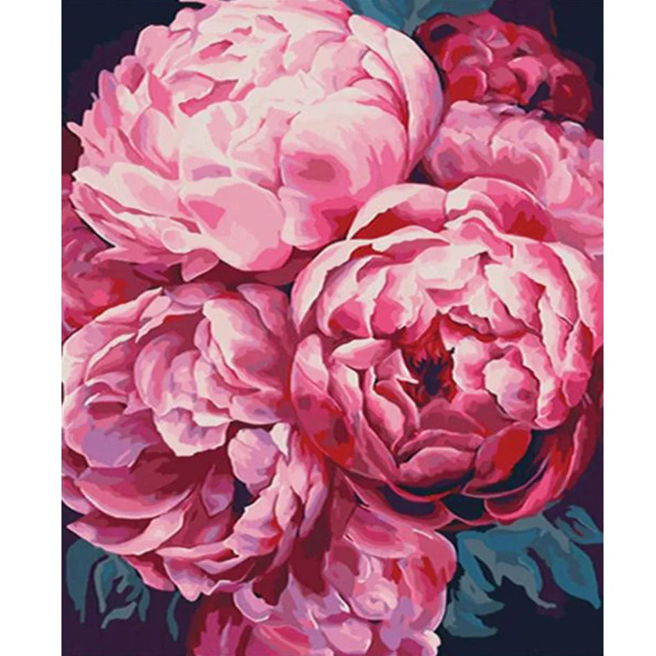 Painting by Numbers for Adults Kits Flowers Modern Wall Art Picture by Numbers for Home Decors 40x50cm/16x20inch Without