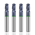 AZZKOR 4F Endmills Color-Ring Coating Tungsten Carbide Ball End Milling Cutter Tools for CNC Mechanical