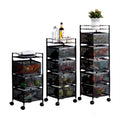 Rotating Vegetable Rack Kitchen Floor Multi-functional Square Fruit and Vegetable Basket Storage Rack 5 Layer 360 Degree 50 Set