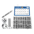 Stainless Steel 304 Flat Head Machine Screws Assortment Kit-M4 M5 M6 M8 Metric System