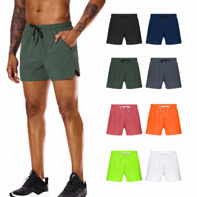 Men Multicolor Shorts Workout Running Sports Shorts Moisture Wicking Men Gym Track Shorts