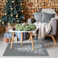 Christmas Entryway Rug 2x3 Non-Slip Washable Soft Snowflake Print for Bathroom Kitchen Entrance