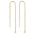 Beadsnice U-Threader DC Cable Chain Drops With Ring 14K Gold Drop Wire Earring