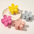 Ziming Multiple Colors Medium Matte Flower Shape Acrylic Hair Claw Frosted Transparent Candy Colors Small Acrylic Hair Clips