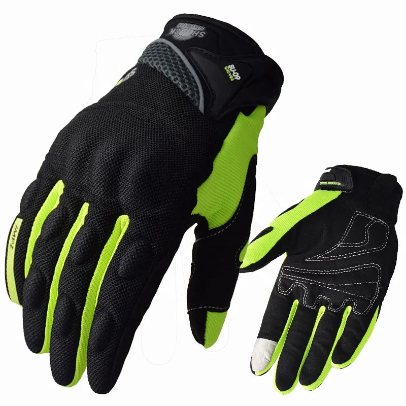 SUOMY Summer Motorcycle Riding Hand Gloves Breathable Motorbike Motocross Gloves Full Finger Touch Screen Racing Bike ATV Gloves