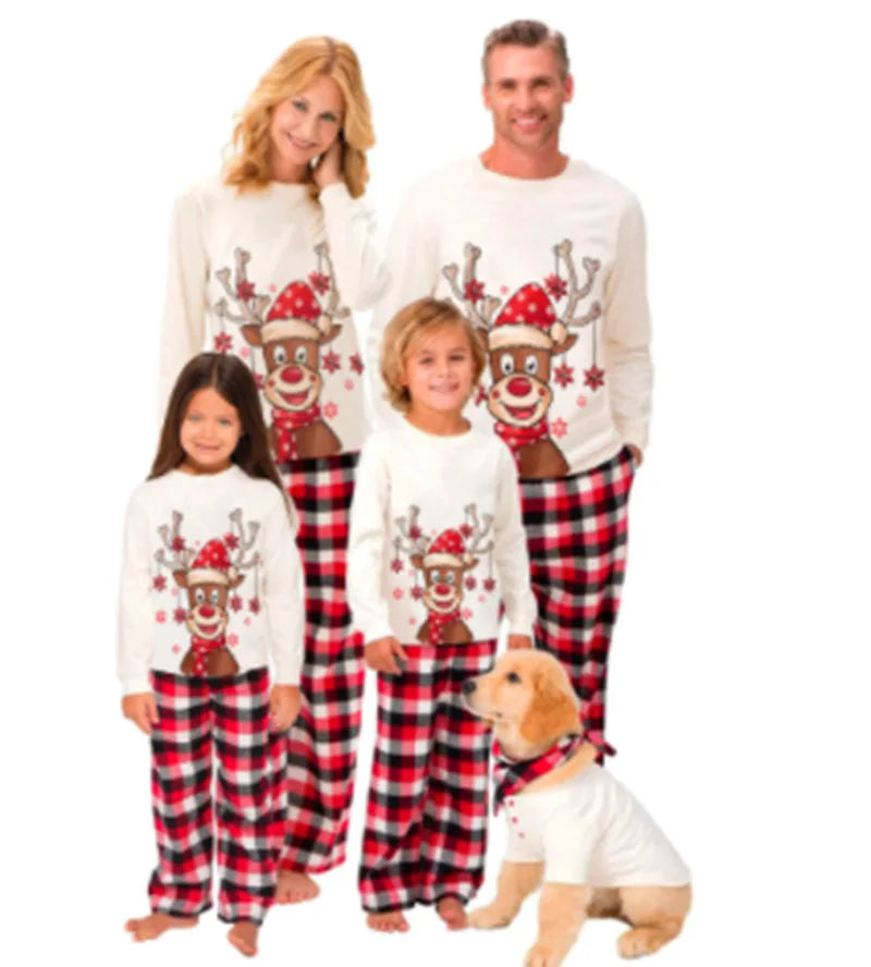 Wholesale Casual Style Striped High Quality Christmas Pajamas Adult Nightwear Christmas Matching Family Xmas Pjs Set Pajamas MegaBDM