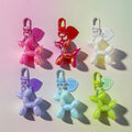 2025 Hot Sale Fashion Cartoon 3D Puppy Jewelry Bag Pendant Rainbow Color Balloon Dog Keychain Cute Acrylic Dog Pendant Gift