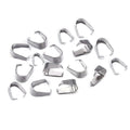 Stainless Steel Finish Necklace Clasps Claw Bail Pendant Clasps Pinch Clip Clasp Bail for Jewelry Dangle Charm Pendant Connector