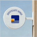 Custom Pattern Business Wall Mount Storefront Sign Coating Store Entrance Metal Sign Board Advertising Blade Sign
