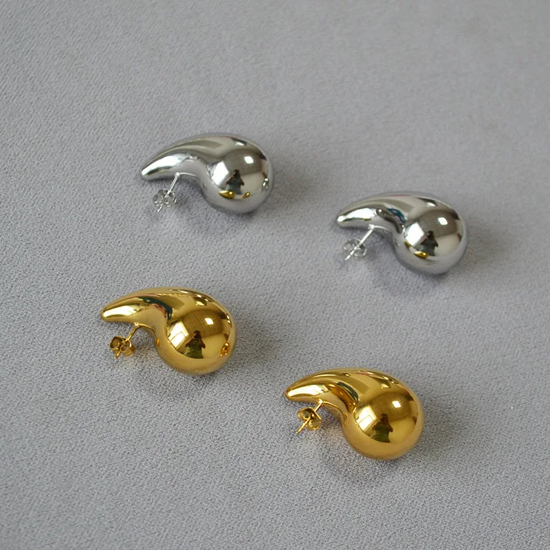 2023 New Brass 18K PVD Gold Plated Waterdrop Stud Earrings