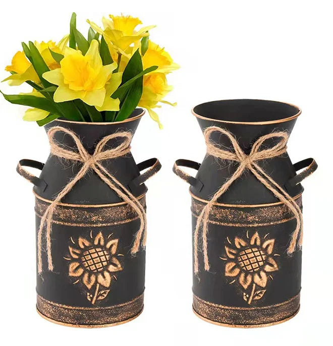 Wholesale Rustic Vintage Primitive Flower Holder 6Pcs/Carton Farmhouse Country Plant Stand for Office Home Garden Decor