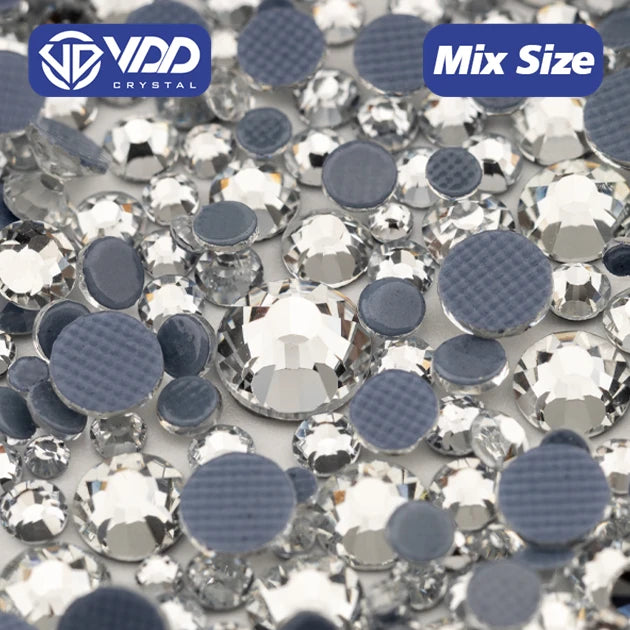 VDD 001 Crystal  Hotfix SS6-SS30 Mix Size Top Quality Glass Rhinestones Crystal Flatback Glitter Stones for Clothes  Decorations