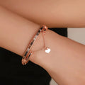 Factory Wholesale Stainless Steel Bracelet Ladies Girls Jewelry Heart Charm Buckle  Bracelets for Women