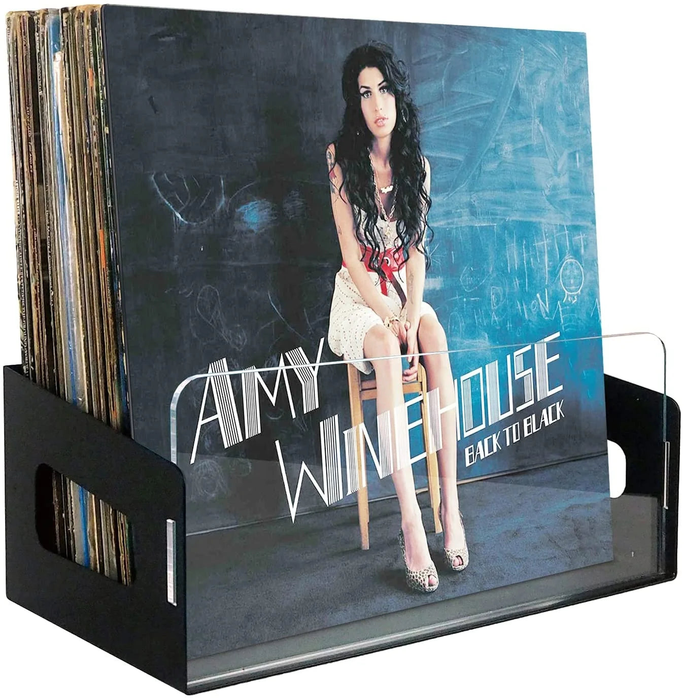 Durable Metal Vinyl Record Holder Wall Mount Album Rack Tabletop LP Stand Steel Vinyl Record Holder
