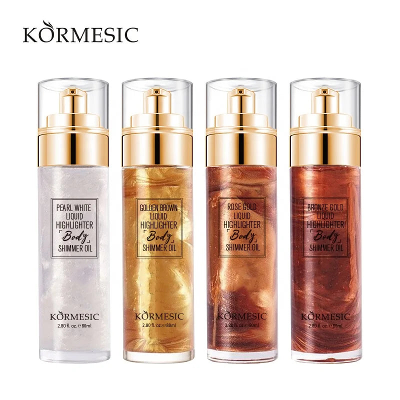 OEM/ODM Private Label Customized KORMESIC for Skin Body Liquid Highlighter Shimmer Body Oil