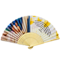 Cheap Custom Bamboo Carved Eco-friendly Double Sided Printed Logo Thanksgiving Day Gifts Hand Fans