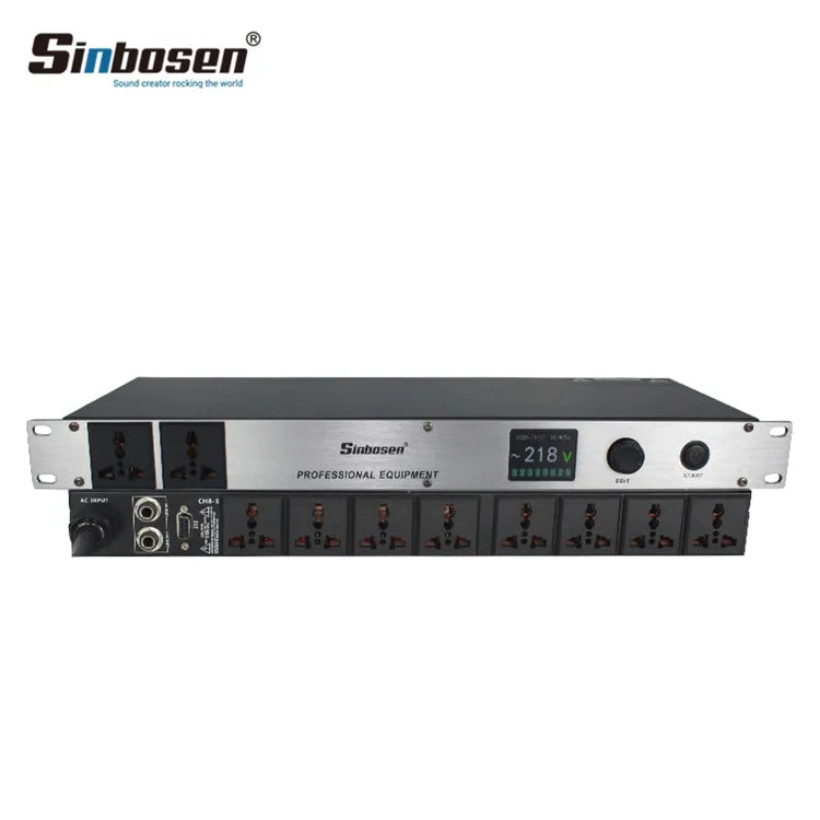 Sinbosen Audio Digital 1U 8 Channels Wide Voltage Power Sequencer