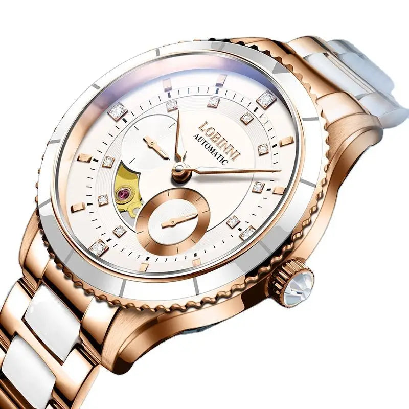 Custom Logo Men's Vintage Sports Automatic Mechanical Watch Diver Design for Lobinni 2018 Miyota Movement Ceramic Watch for Men