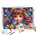 N-2574 Diamond Painting Kits Rabbit Portrait Canvas Art Work Home Decor Wall Diamond Art Painting Wall Decorative Kits