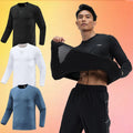 Men's Quick-Drying Gym Shirt Breathable Athletic T-Shirt Fitness Enthusiasts Casual Long Sleeve Design Printed Pattern Knitted