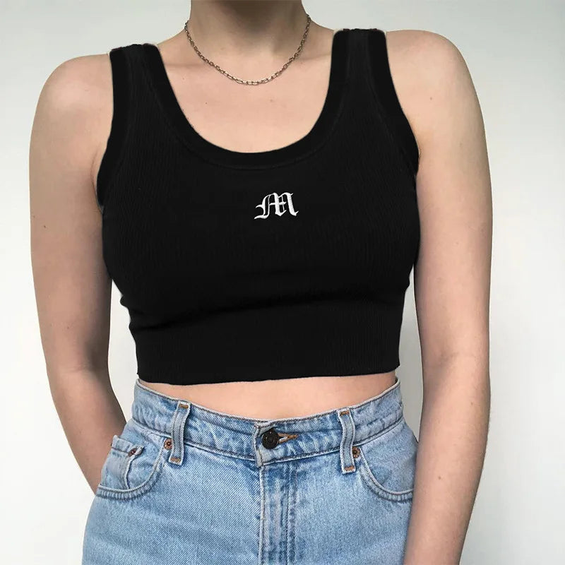 OEM Ladies Athletic Crop Top Slim Fit Jersey Knit Camisole Tank Top Workout Yoga Muscle Activewear Short Sleeveless Shirt