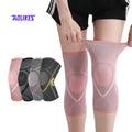 Aolikes Silicone Knee Brace for Working Out Compression Nylon 3d Knitted Knee Support for Gym Tennis Running Jogging