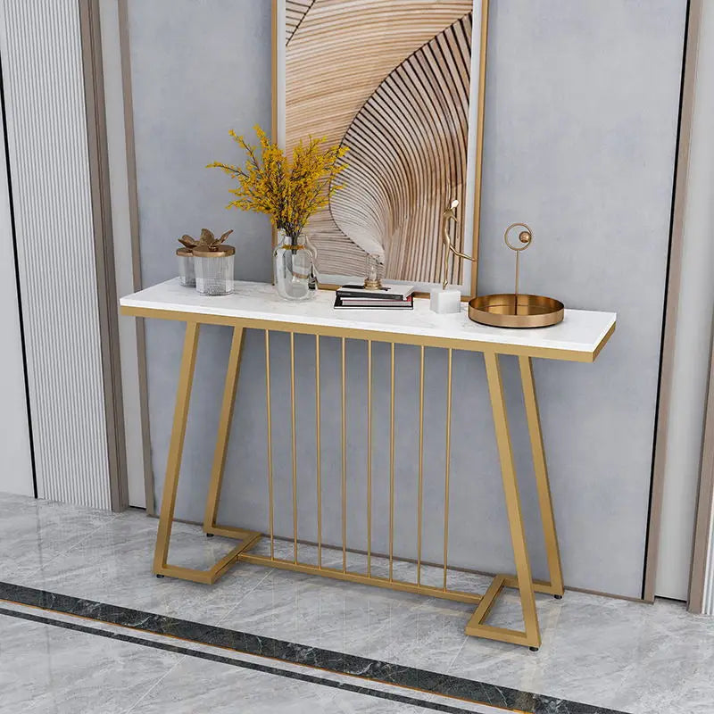 Design Modern Vintage Baroque Antique Marble Top Hallway Entrance Foyer Console Table With Storage