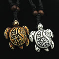 Wholesale Adjustable Turtle Necklace Hot Selling Yak Bone Carved Pendant for Europe America for Gift Features Rope Chain Sweater