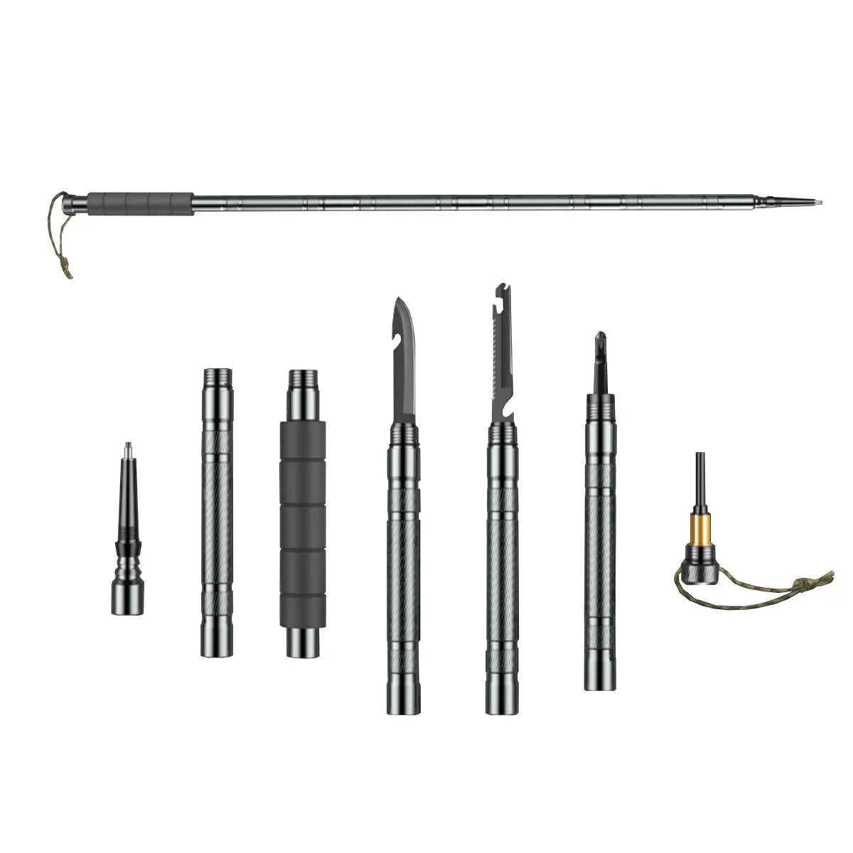 2021 Hot Sale Outdoor Multifunctional Tactical Mountain Trekking Poles Ultralight