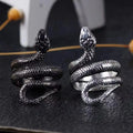 DAIHE Fashion Jewelry Men's Snake Ring Hip Hop Punk Open Adjustable Vintage Rings
