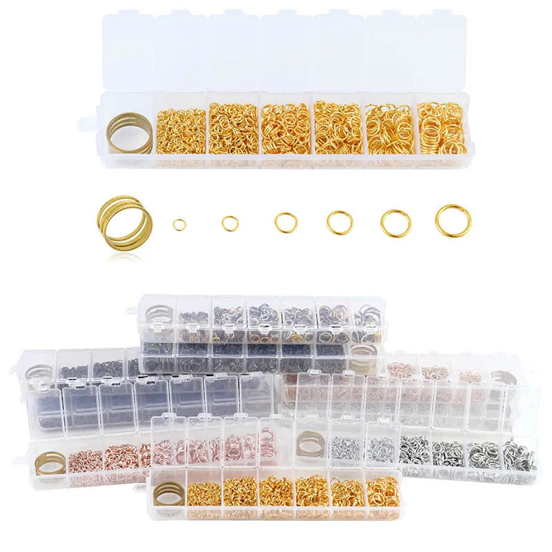 Alloy Accessories Splot Jump Rings for Jewelry Making Single Connector Open Ring Kit DIY Findings Components O Split Ring Kit
