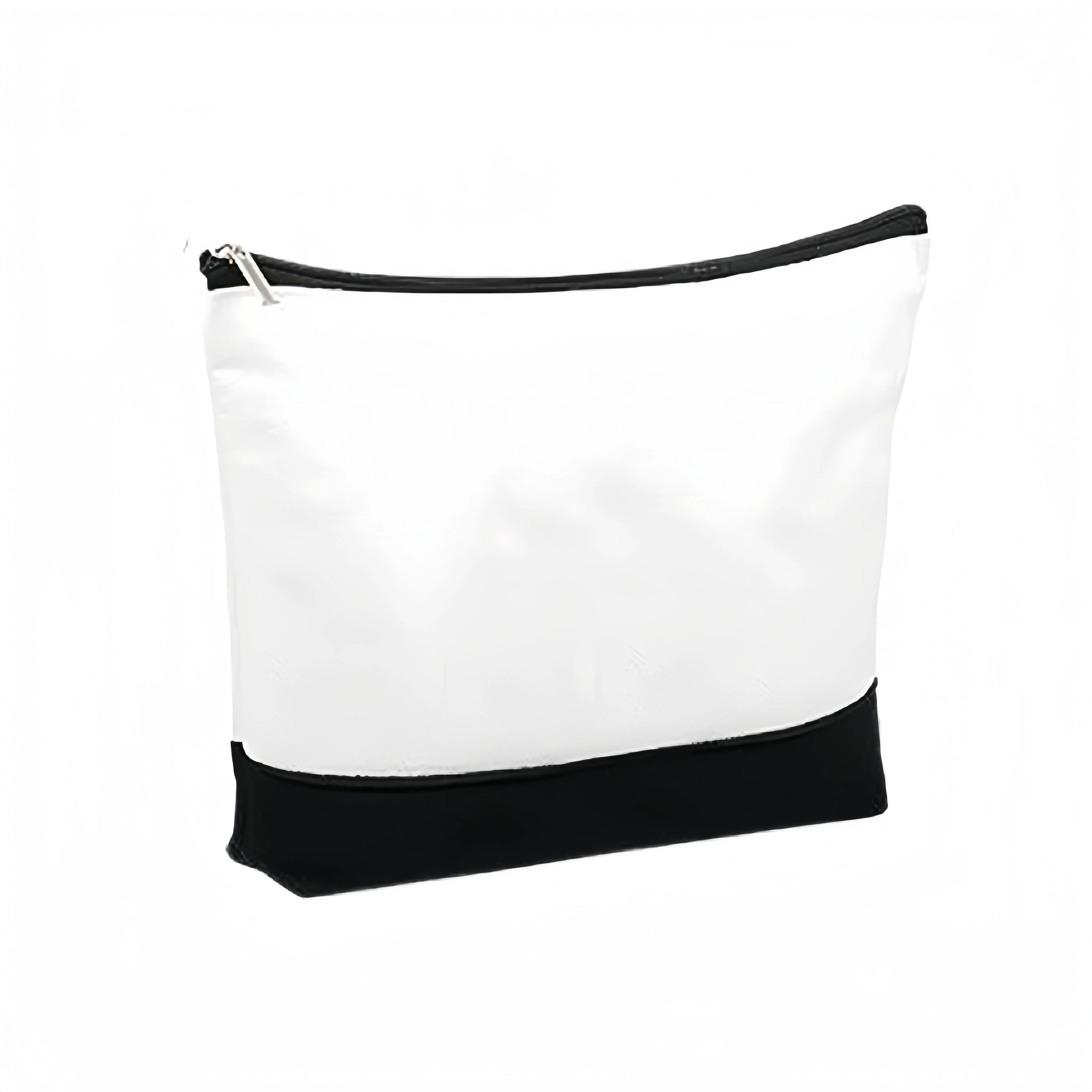 Customizable Black Polyester Makeup Bag Sublimation Blank for Heat Transfer Zipper Closure Coin Purse Pencil Bag with Logo Print