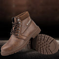 Men's Non-Slip Black Work Safety Shoes Microfiber Upper Lace-Up Style Wholesale Cheap Price for Winter Factory Use