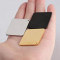 30mm High Polished Custom Engraved logo Stainless Steel Rectangular Calendars Pendant Charms for Jewelry Making