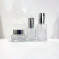 50ml 100ml 120ml Luxury Empty Lotion Pump Glass Cosmetic Bottle with Gold /Silver/Black/White Cap for Face Cream Serum Hair Oil
