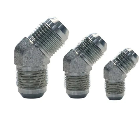 Carbon Stainless Steel SAE Male JIC to Male JIC Hydraulic Fitting Connector 45 Degree Elbow Hydraulic Adapter 2504/1J4 Series