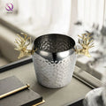MKMJ Creative Golden Deer Metal Red Wine Barrel High Quality Iced Beer Cooler Stainless Steel Ice Bucket Kitchen Home Decor